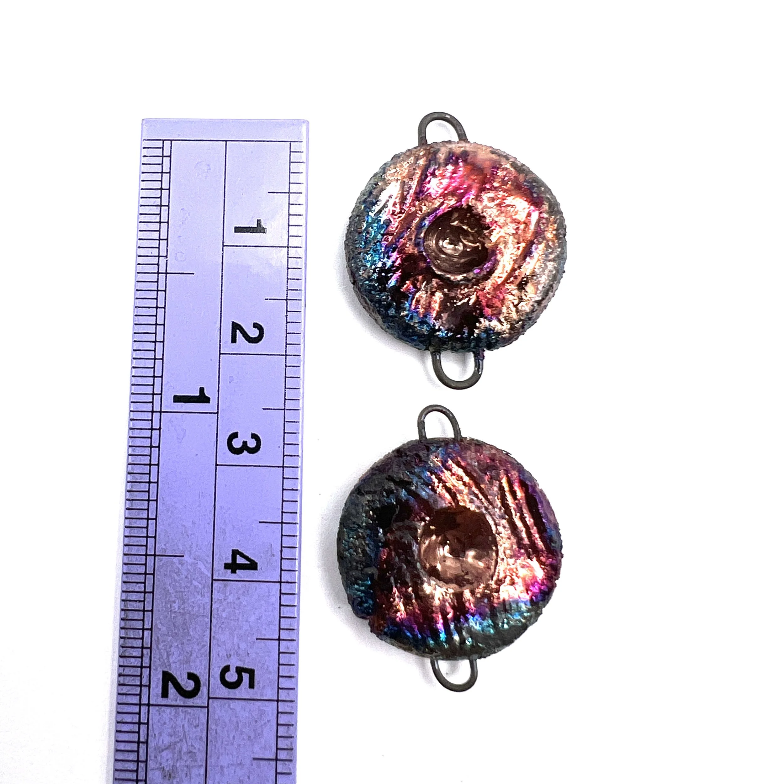 Set of 2 Pendant Charm Connector Ceramic Pottery Jewelry Supply